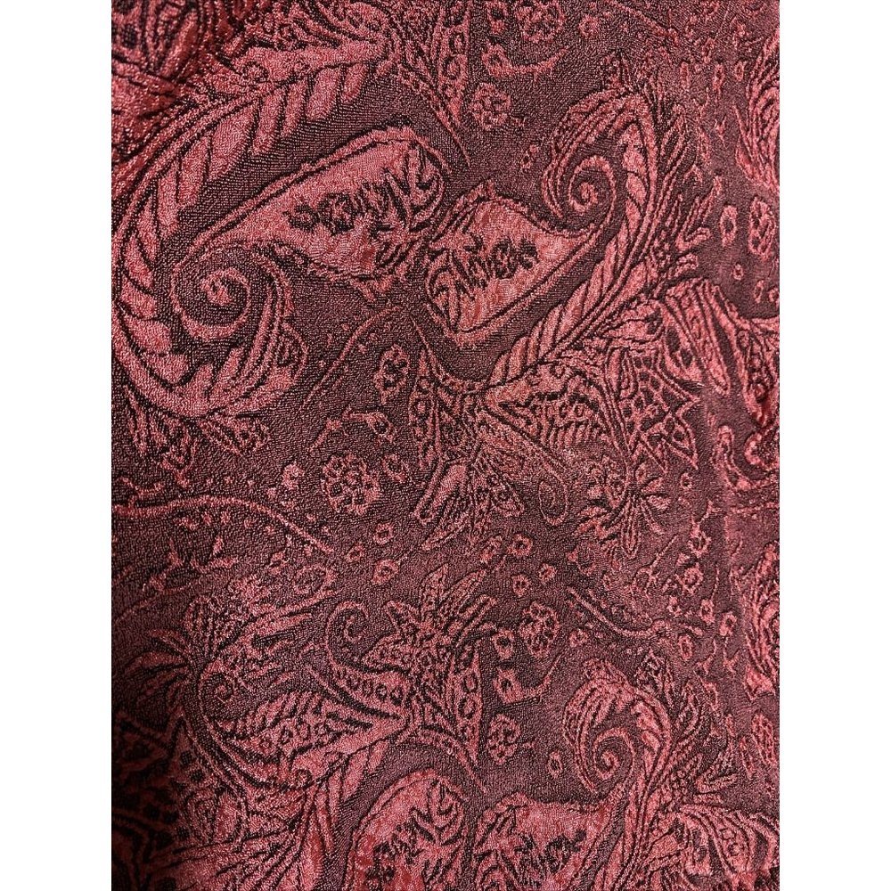 Lularoe Amelia Jacquard Dress M Raspberry Pink Purple Mauve Pockets Midi NWT - Picture 3 of 6